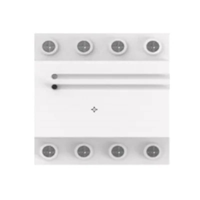 CB432-DP double-pole din-rail relay seen from the front, four screw terminals above and below two thin slots