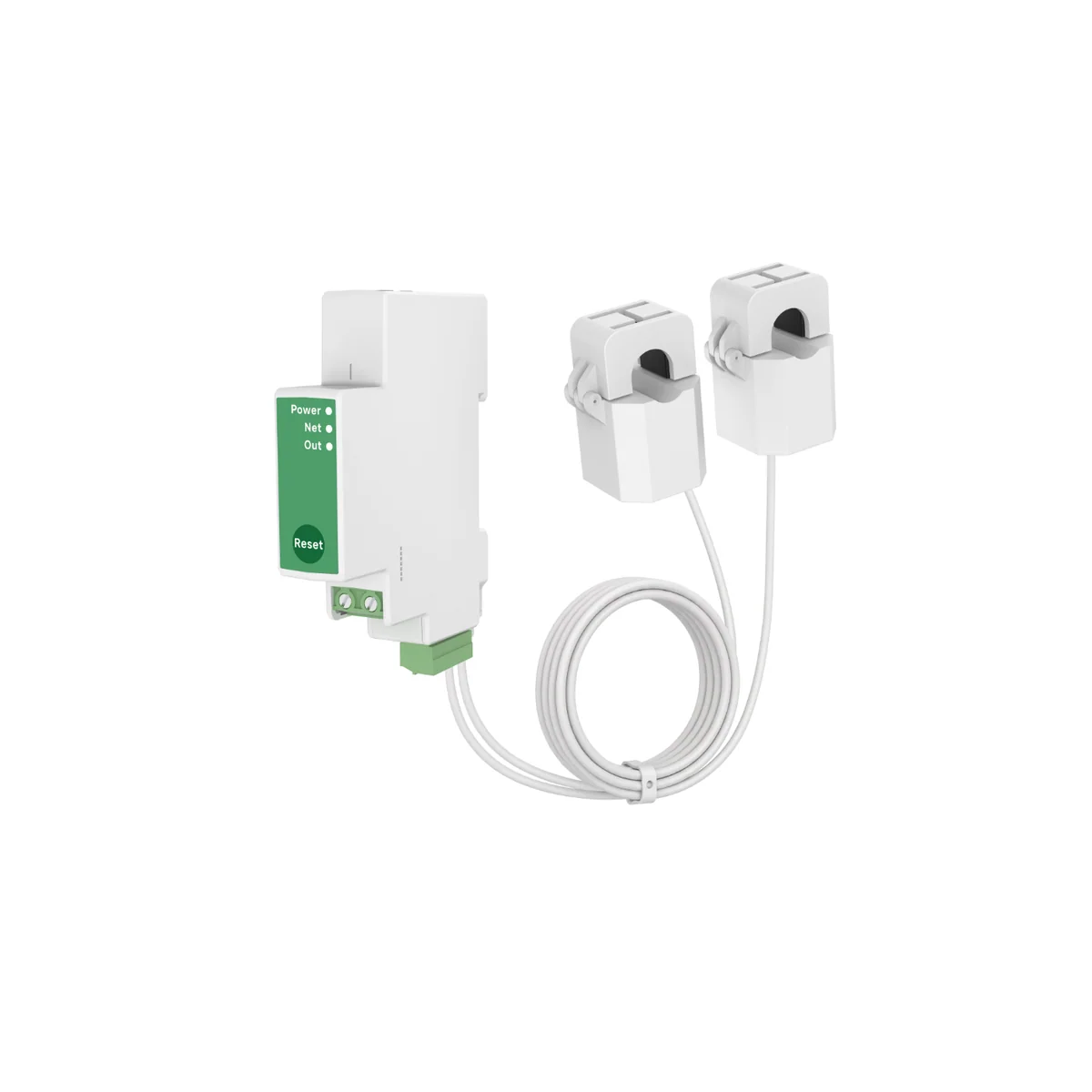PC4711-W-E-TY/R UniClip Pro meter, white body with Ethernet port and two open-type CT clamps
