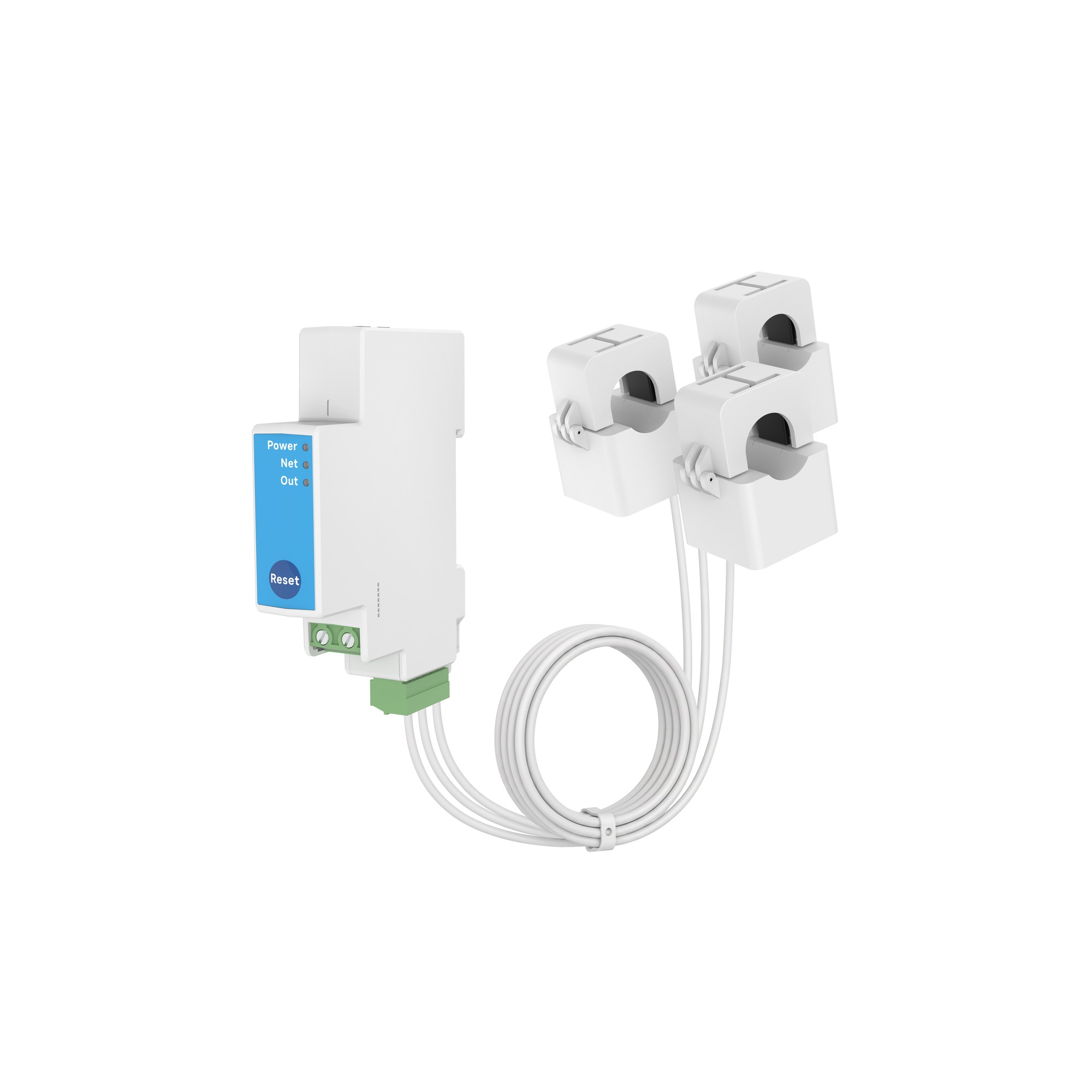 TrioClip Pro PC4713-W-E-TY/R three-phase smart energy meter with relay, Ethernet and phase sequence alarm