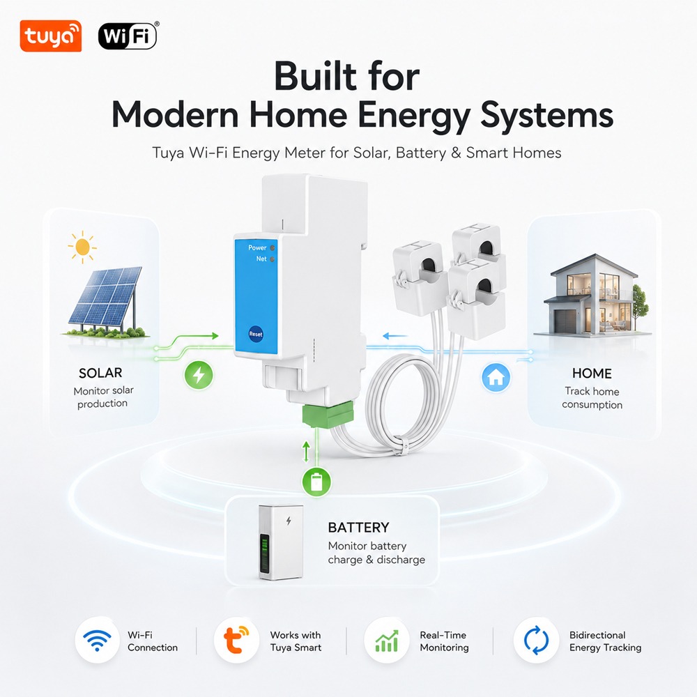 TrioClip Lite PC4713-W-TY three-phase smart energy meter with three open-type CT clamps
