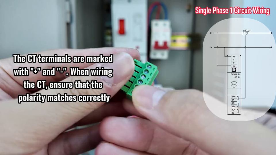 PC4713 single-phase wiring from a busbar — still from the video